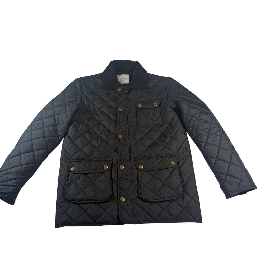 Villous‎ Quilted Barn Jacket Corduroy Collar English Pockets XL Equestrian Horse